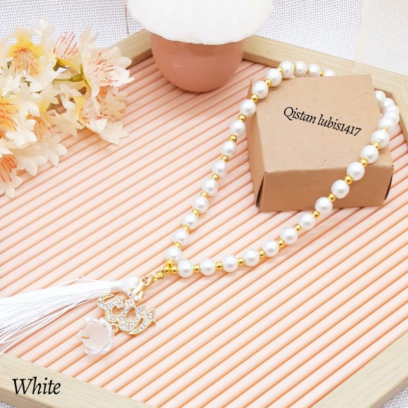 Tasbih Mutiara bed ice gold Free Ziplok