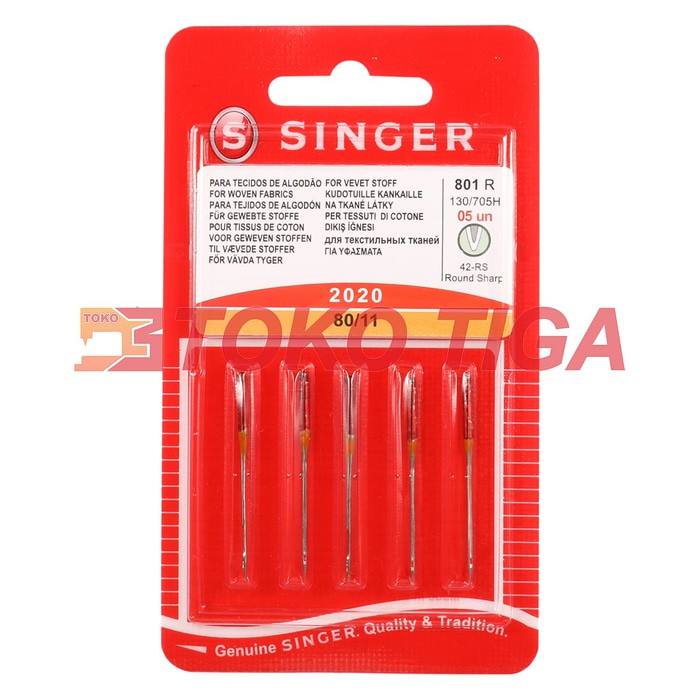 Jarum Mesin Jahit Portable SINGER 2020 RED Blisters Needles