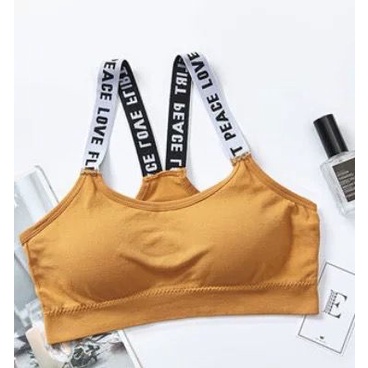 [ LINGERIE MASTER ] - (B-26) BH Sport Bra Push Up Gym Fitness Zumba Jogging BH-B-26 Kuning