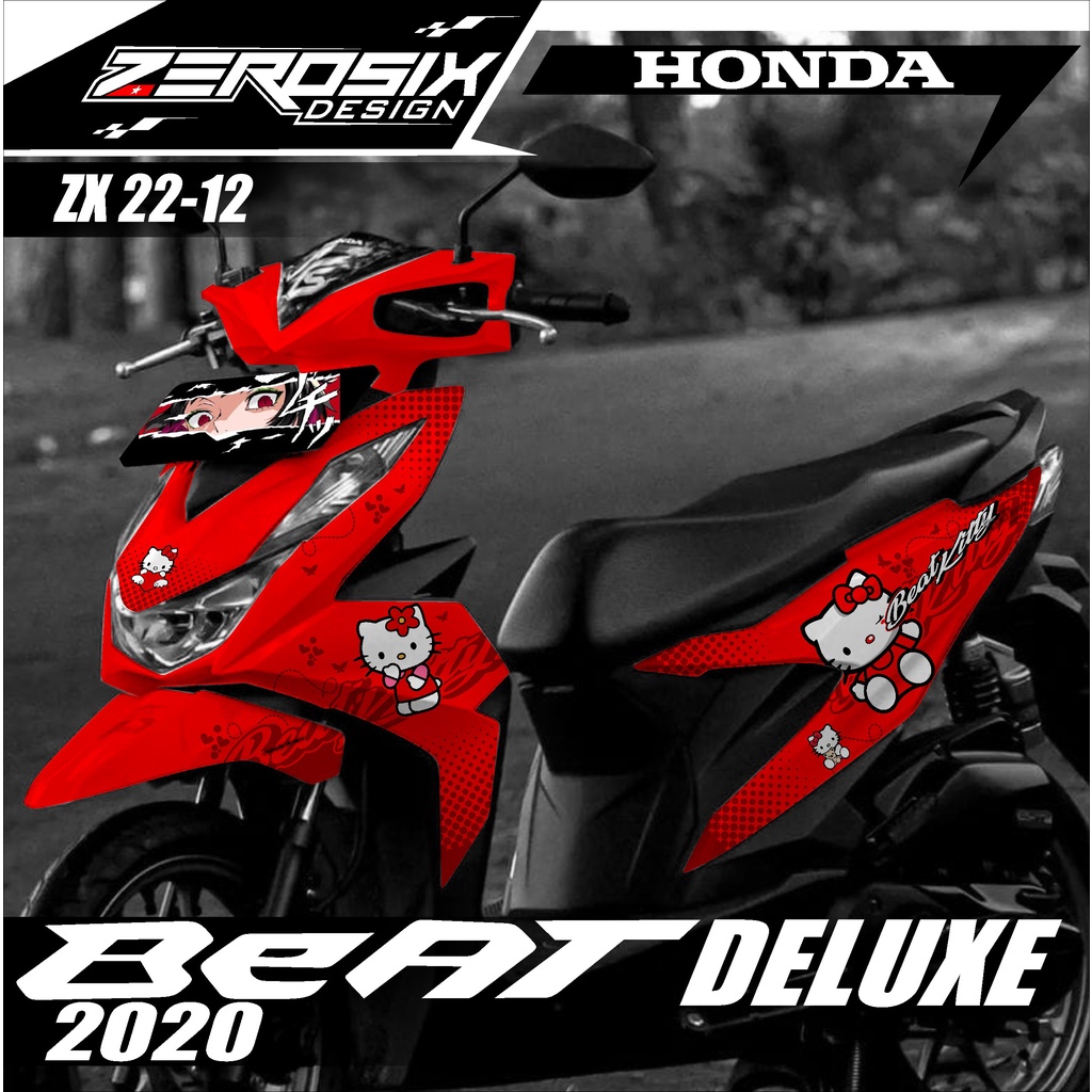 Sticker Motor Full Body Honda Beat Deluxe Beat Street Decal Stiker Beat 2020 2021 Motif Racing ZX 22