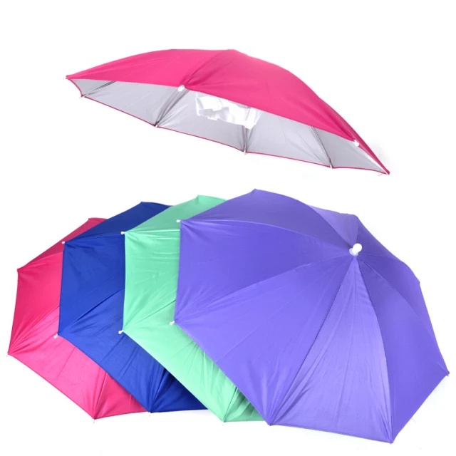 Payung Topi - Topi Payung Mancing Hiking Camping Gunung - Payung Kepala Hat Umbrella Besar 60 cm