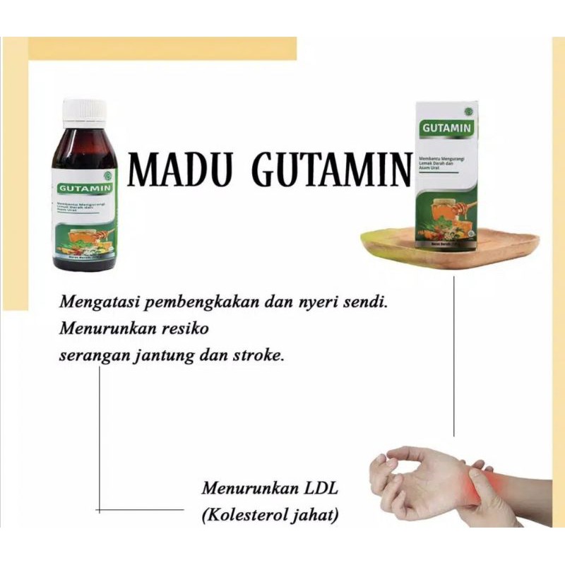 Penurun Kolesterol - GUTAMIN Obat Herbal Ampuh, Obat Asam Urat dan Nyeri Sendi Madu Ratik Herbal Original untuk Rematik, Asam Urat Kolesterol Ampuh Sudah Terdaftar BPOM