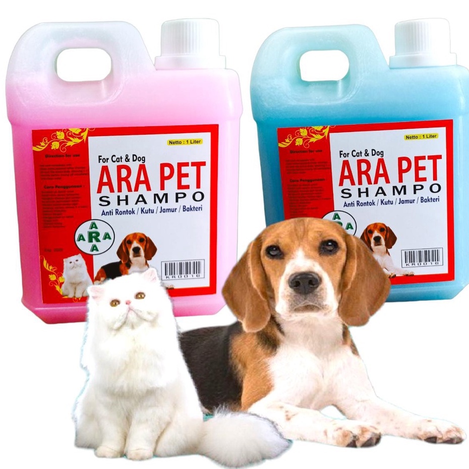 shampo kucing 1 liter anti rontok / kutu / jamur / bacteri sampo + conditioner