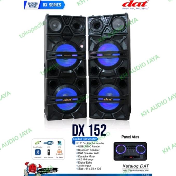 Speaker Aktif Pasif 15 Inch Double DAT DX 152 Harga Sepasang Bluetooth