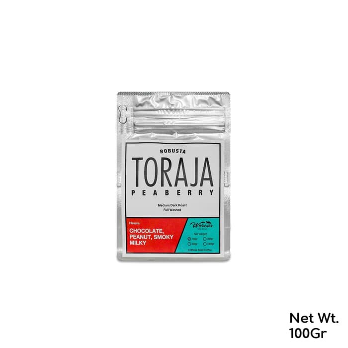 

Kopi Robusta Toraja "Peaberry" 100 Gram Medium Dark Roast