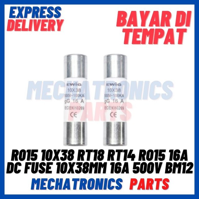 [PAS-9725] R015 10X38 RT18 RT14 RO15 16A DC FUSE LINK 10X38MM 16A 500V BM12