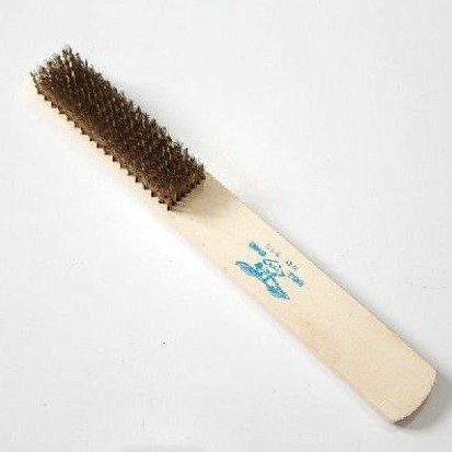 Sikat kawat Kuningan gagang kayu 8baris Eagle Pembersih karat