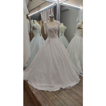 [GRATIS ONGKIR] Gaun wedding ekor 031 / gaun wedding second / gaun wedding preloved