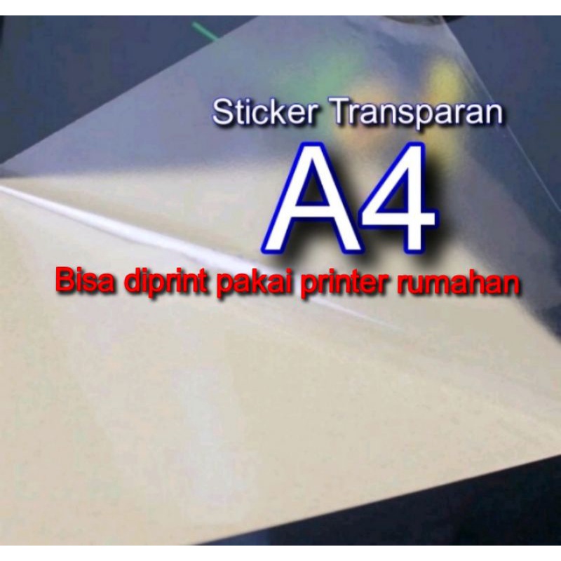 

sticker transparan A4 bisa dprint pakai printer rumahan