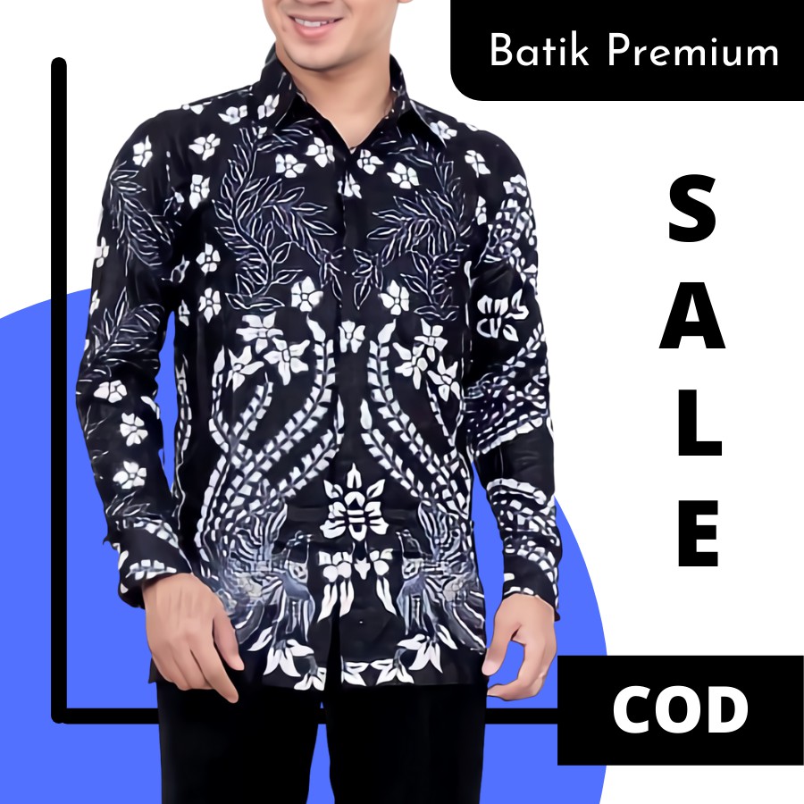 Atasan Kemeja Baju Batik Pria Paspampres Lengan Panjang Batik Pekalongan Premium Modern M L XL XXL