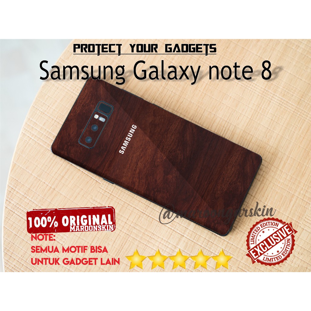 Garskin Samsung Galaxy Note 8 WOOD Bisa Custom | Shopee