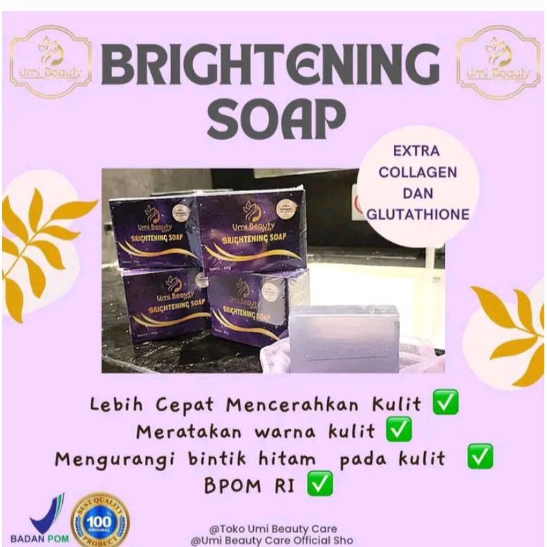 COD||BRIGHTENING SOAP COLLAGEN GLUTATION UBC/By umi alfatih