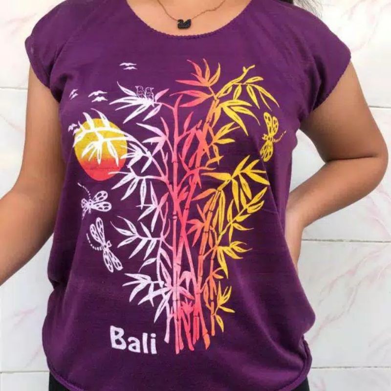 Atasan wanita motif bambu best seller(kaos)