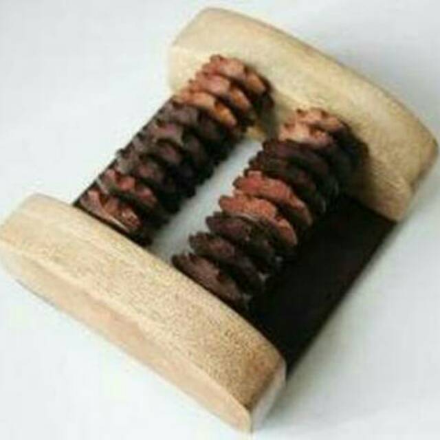 Alat Pijat Kaki Refleksi Kayu Sonokeling 2 Gerigi/Alat Pijat Kaki Kayu