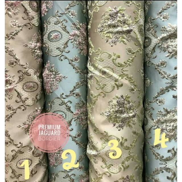 Kain jaguard Jacquard print motif bordir timbul / JAGUARD PREMIUM BORDIER DRESS