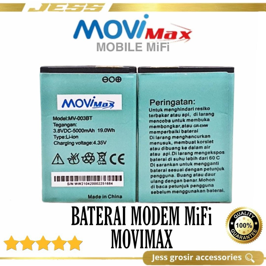 Baterai Battery Modem Mifi 4G XL GO MOVIMAX MV003 , MV-003BT , Bolt Juno MV005 , M2Y , ZTE WD670
