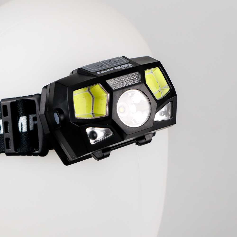 TaffLED Headlamp Rechargeable USB senter Kepala LED Motion XPE+COB 10000 Lumens BL066