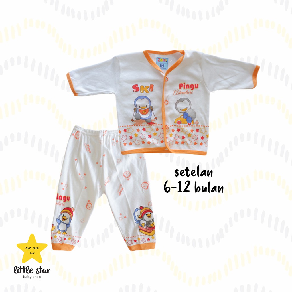 Zoko Piyama Anak Bayi | Set Setelan Baju Tidur Anak Bayi Cewek Cowok