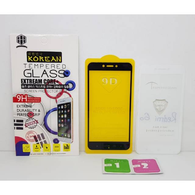 KOREAN Tempered Glass Redmi Go 5.0 inchi FULL SCREEN TG 5D Redmi Go FULL GLUE Anti Gores Kaca