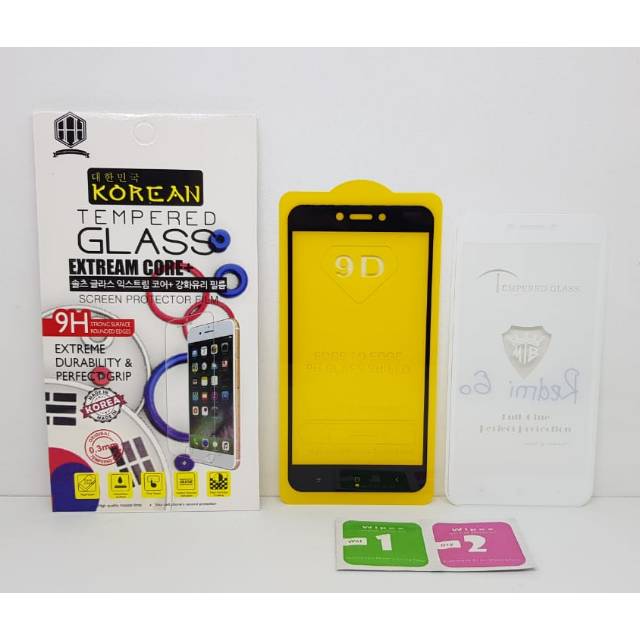 KOREAN Tempered Glass Redmi Go 5.0 inchi FULL SCREEN TG 5D Redmi Go FULL GLUE Anti Gores Kaca