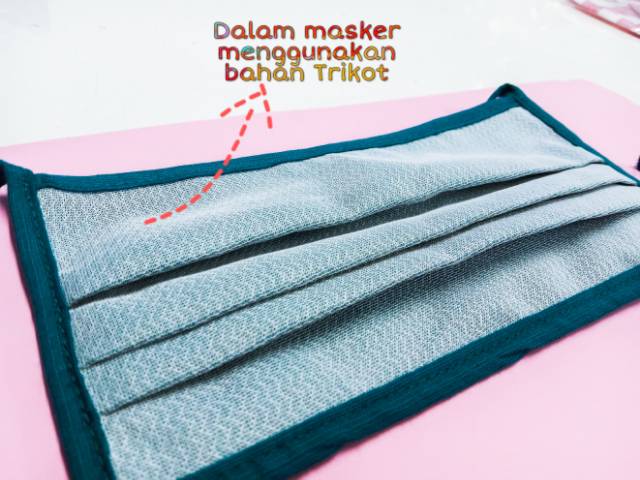 Masker Kain Murah 2 Lapis Bahan Katun Bangkok Lapis Tricot Import