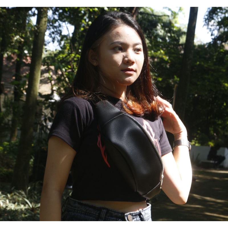 Tas Pinggang Waistbag Wanita Tas Pinggaang Kulit Baham Kulit Sintetis