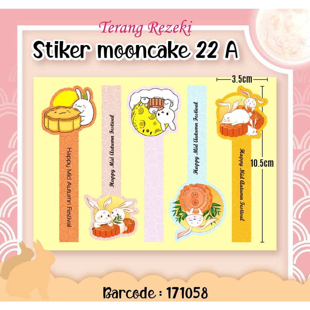 

Stiker Mooncake Label Tempelan Mika Mooncake Kue Bulan Mid Autumn