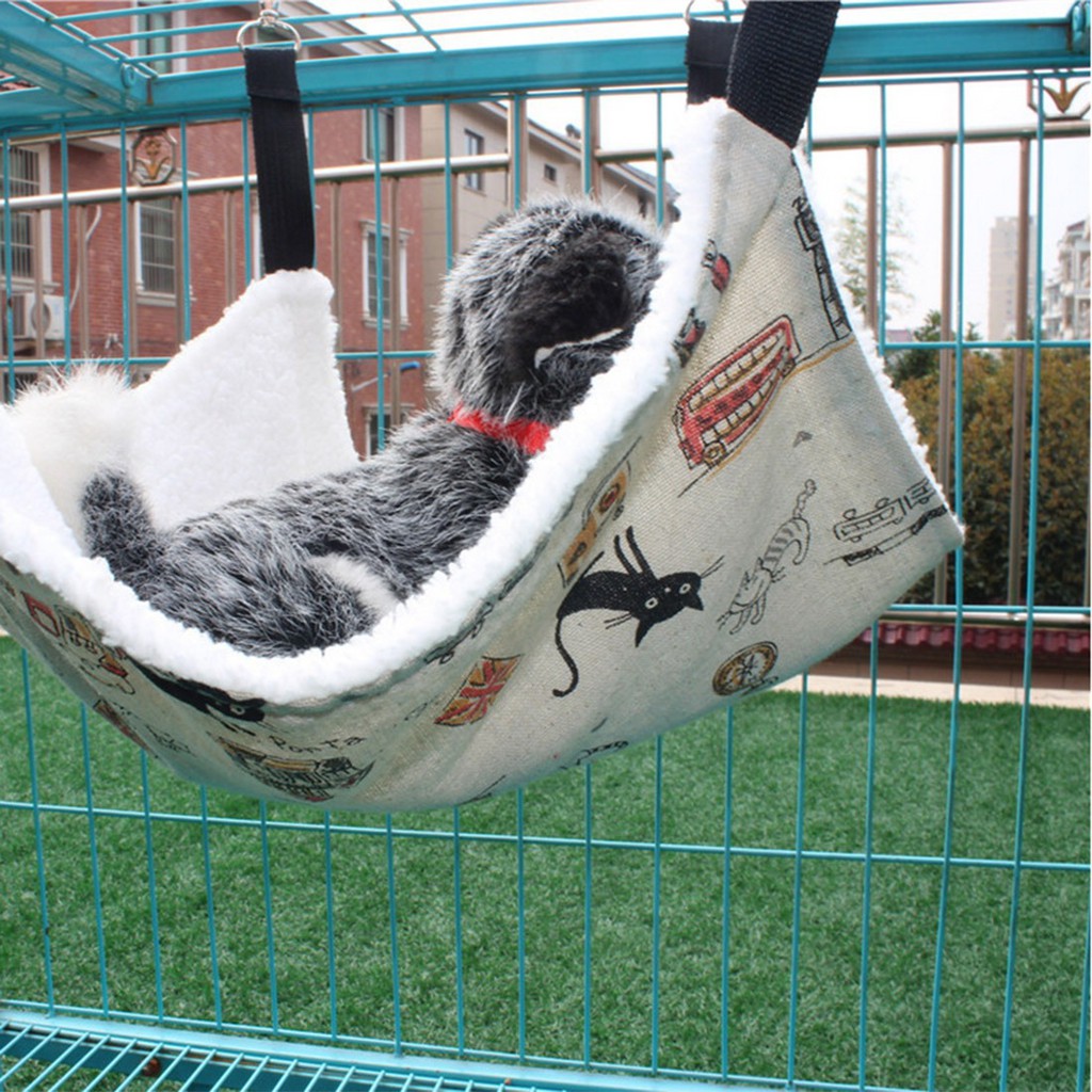 Pet Hammock - Ayunan Kucing Lembut motif Kartun