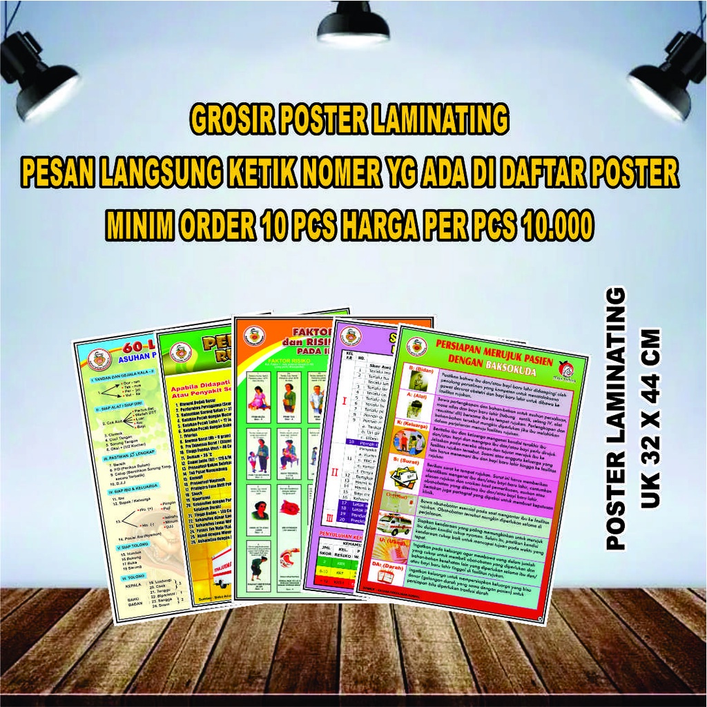 Grosir Poster Kesehatan Dapat 10 Pcs (Laminating)