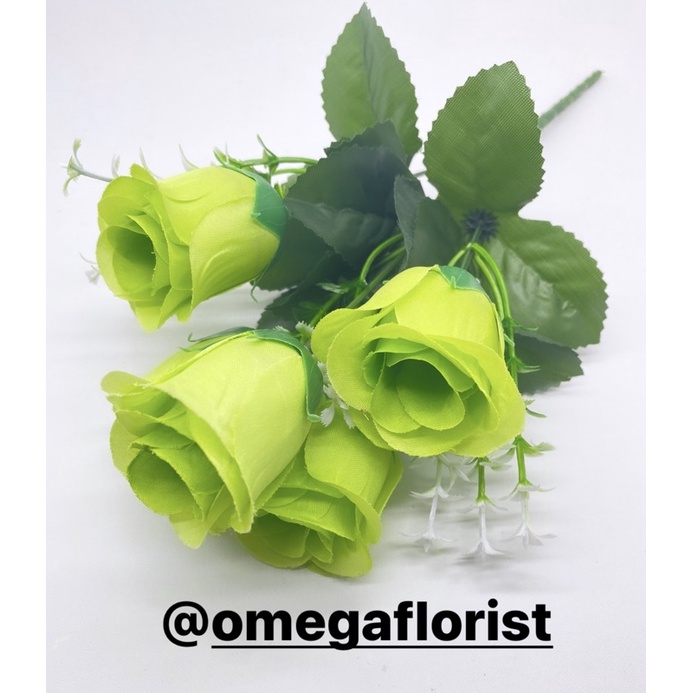 Kuncup OF Artificial Bunga Artificial/Bunga Plastik/Bunga Dekorasi/Dekorasi Pernikahan/Pernikahan-Hijau