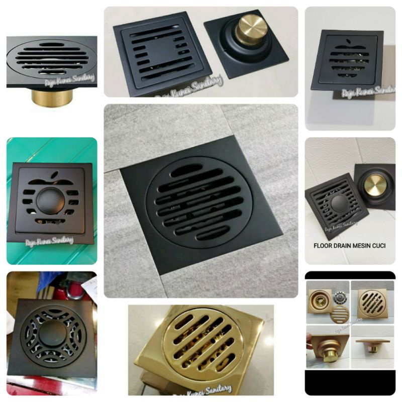 Smart Floor Drain Hitam/Saringan Got Kamar Mandi Stainless Hitam/Black
