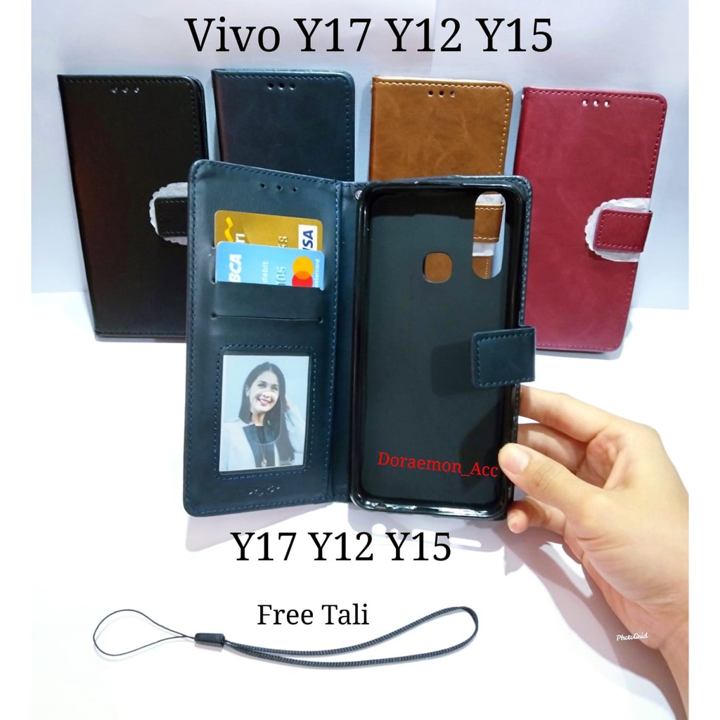 Flip c   over VIVO Y17 1902 - Y15 - Y12 1904 - wallet leather case kulit