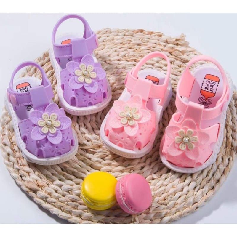 Medan Termurah KD039 Size 19-28 Sendal anak cewek sandal flower lucu cantik import