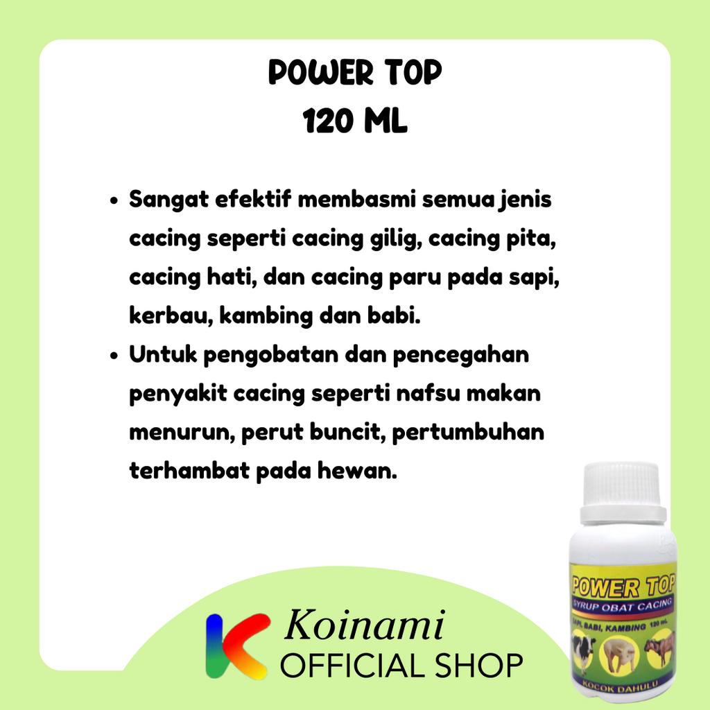 POWER TOP 120ml OBAT CACING SYRUP SAPI KAMBING DOMBA KERBAU BABI / raid all