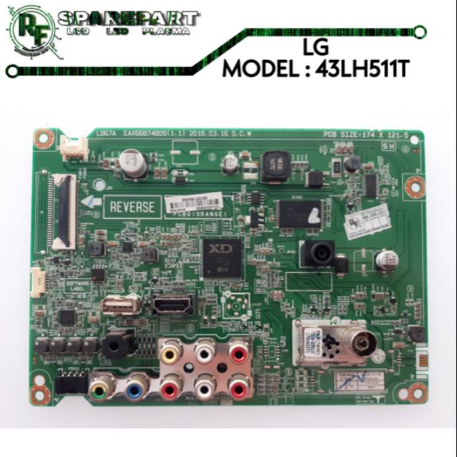 MB TV LED LG 43LH511T  Mainboard tv led lg 43lh511 t  mesin lg 43lh511
