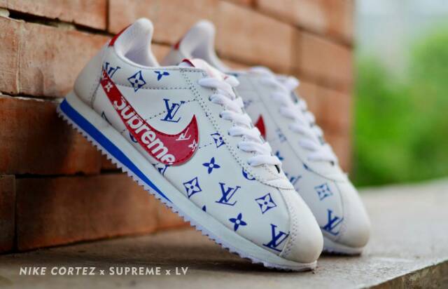 nike cortez x supreme x louis vuitton