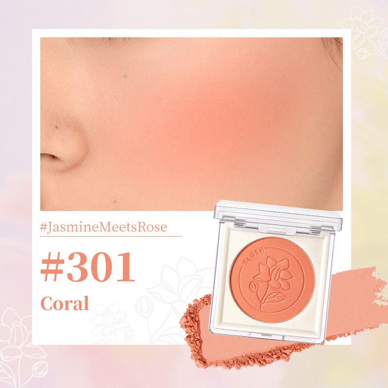 F86 FOCALLURE #JasmineMeetsRose Blush High Pigmen Tahan Lama bedak