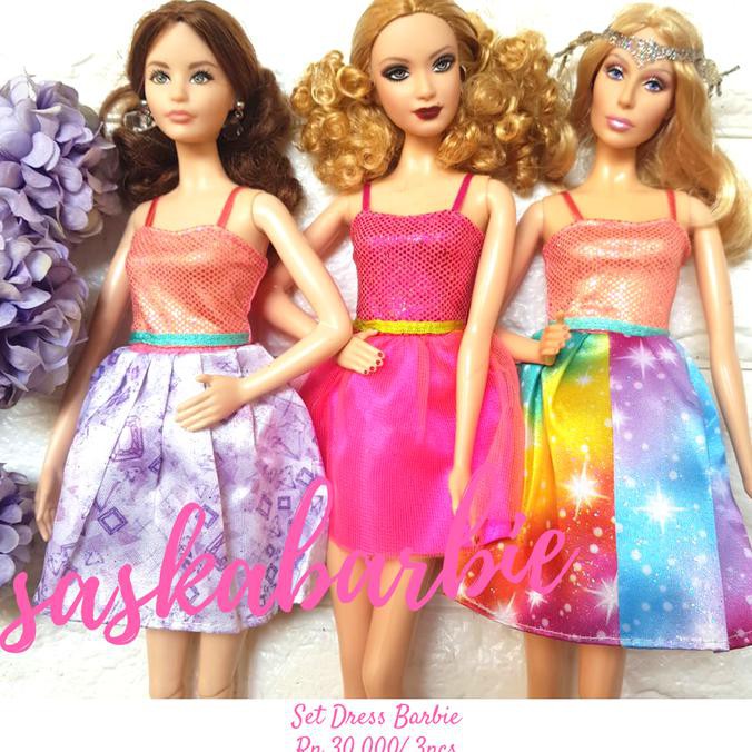 019 / Baju Barbie ( 3Dress ) / Barbie Doll / Boneka / Original Mattel