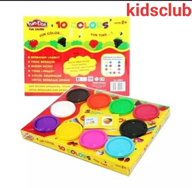 Fun-Doh Reffil Colors  4,6,10,12 / Fun-Doh Isi Lilin Mainan