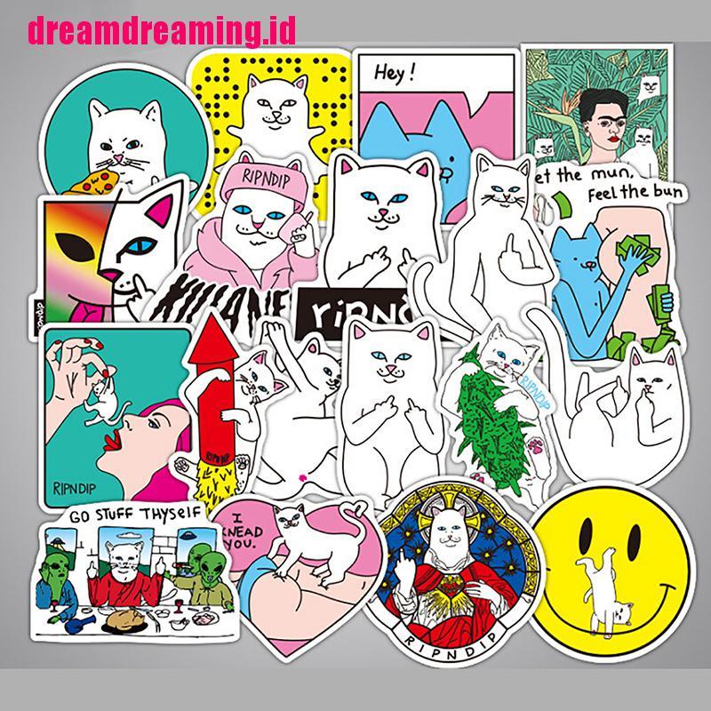 50pcs Stiker RIPNDIP Ripdreaming Dreamdreaming Bomb Untuk Laptop Skateboard