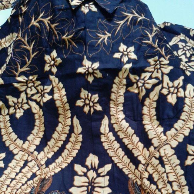 Distro Batik Hrb026 Kenongo Kemeja Tosca Pende Pekalongan Padi M L Xl Sogan Tulis Halus Kemeja Batik
