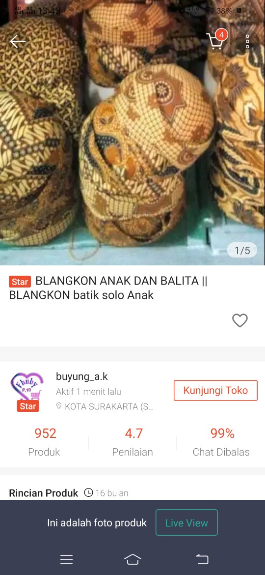 Blangkon Anak Dan Balita || Blangkon Batik Solo Anak
