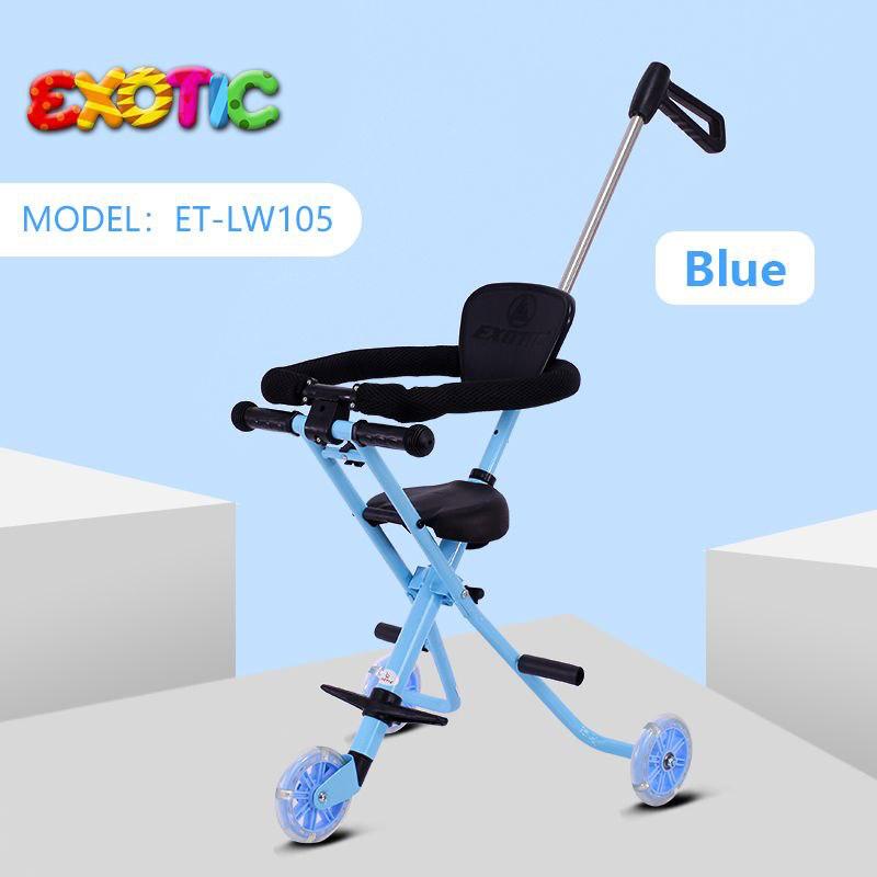 Stroler Anak Bayi Balita Kursi Dorong Micro Stroller Trike Exotic ET LW105 Roda 3 tanpa Sandaran Bolak Balik-1