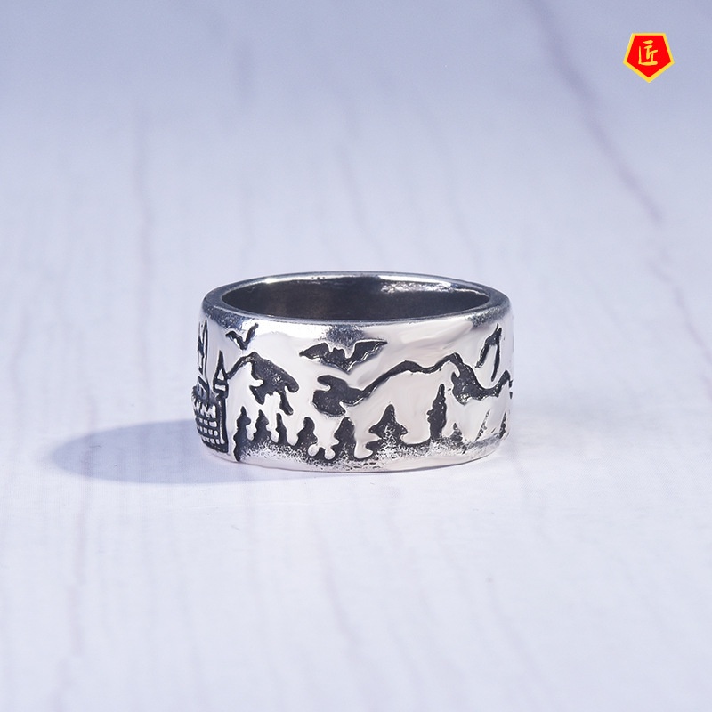 [Ready Stock]Creative Personality Carved Royal Castle Ring