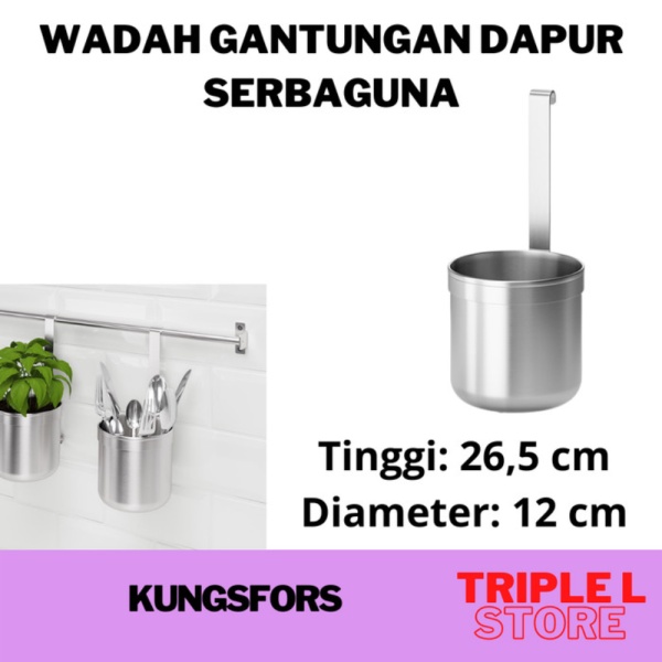 

Dijual Wadah Tempat Penyimpanan Gantungan Dapur Sendok Sutil Stainless Steel Diskon