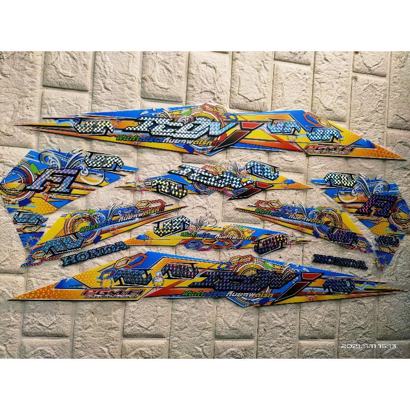 STRIPING TRANSPARAN HOLOGRAM BEAT NEW 2016 / 2019 HOLOGRAM CARBON