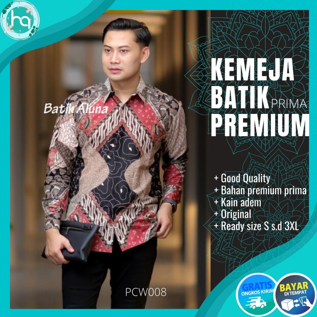 Pusat Grosir Kemeja Batik Antasena Alisan Pria Lengan Panjang Premium Modern Slimfit Aluna Solo Pcw 008 kNaA1a3up6Mj3D