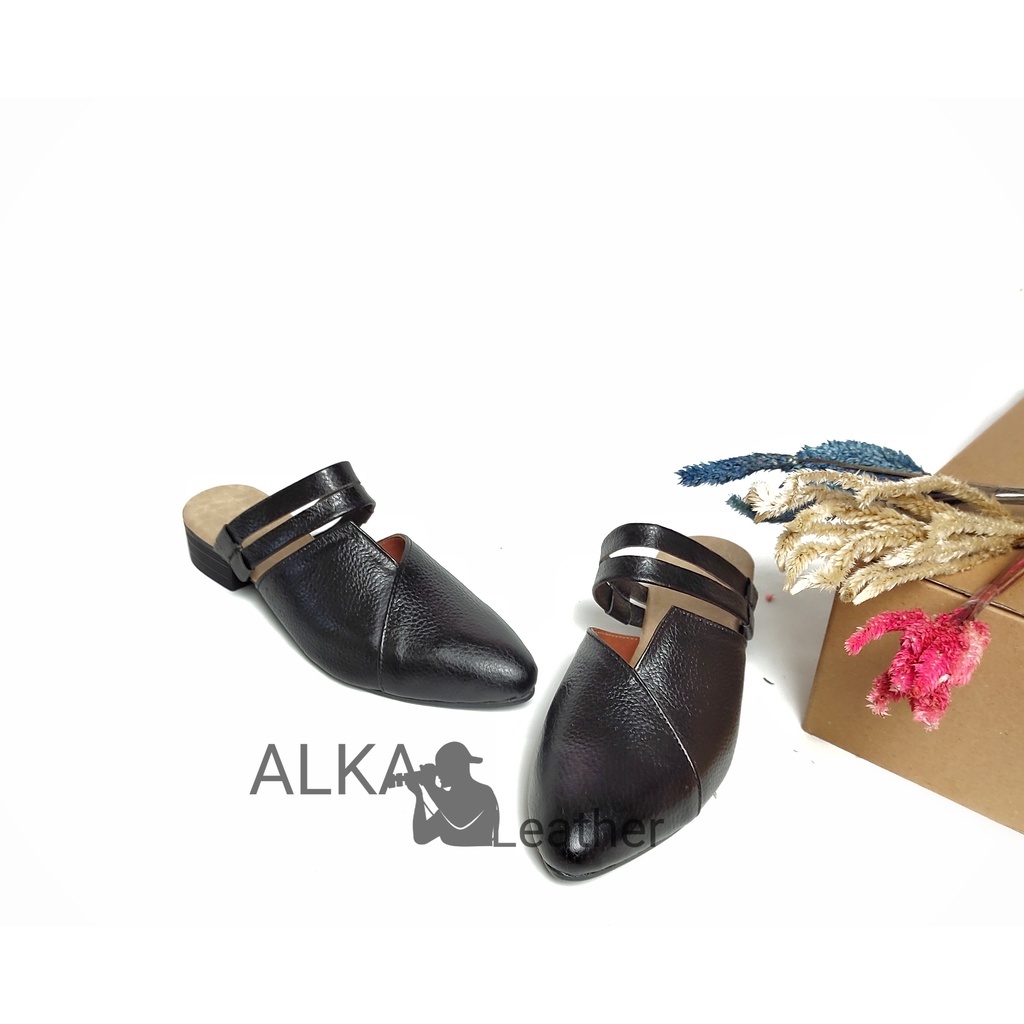 Sandal Kulit Garut Sandal Wanita Model Hak