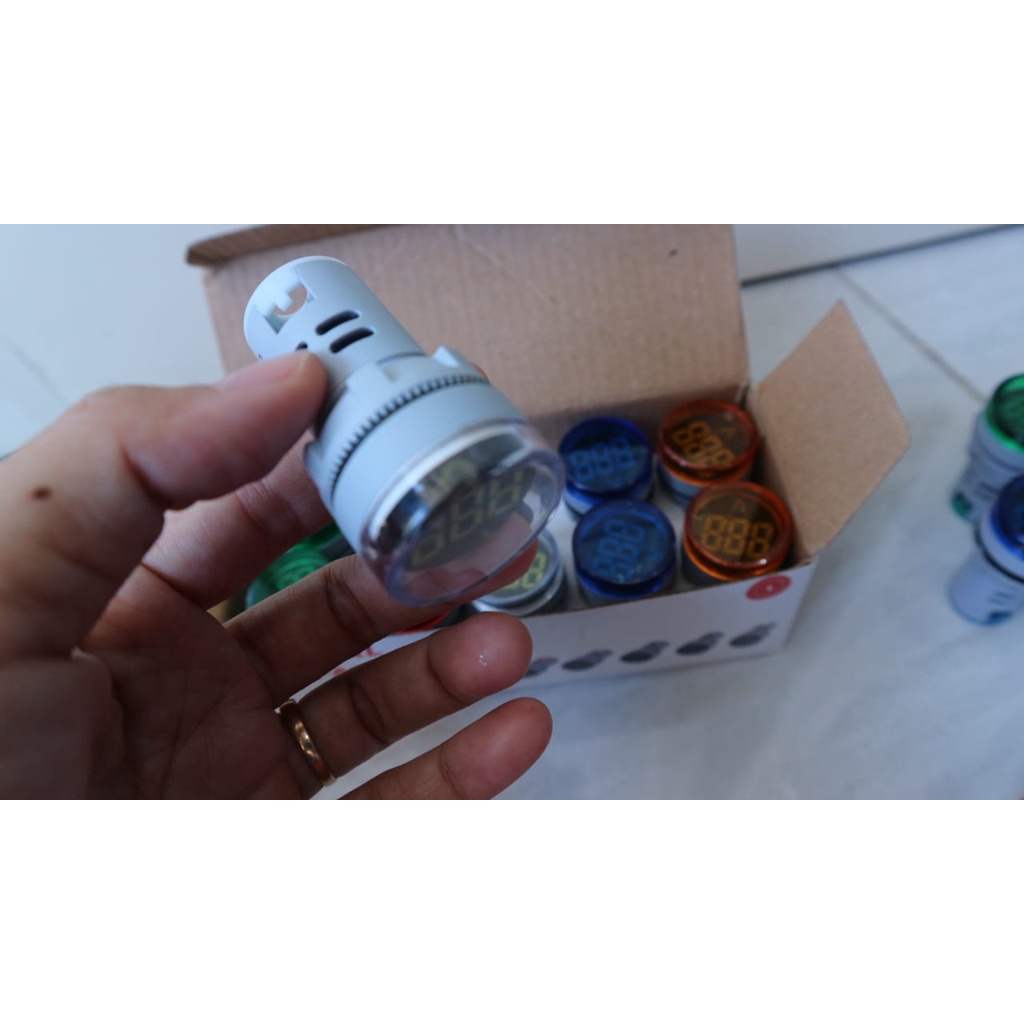 Volt Meter Bulat - Digital Panel Light XM16-22DSV LED AC20-500V