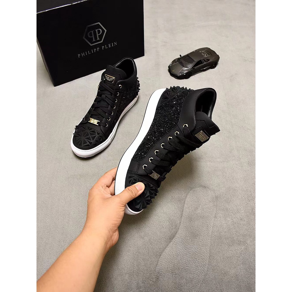 Sepatu pp pria kualitas mirror high end boots sneaker philipp plein cowok men shoes top